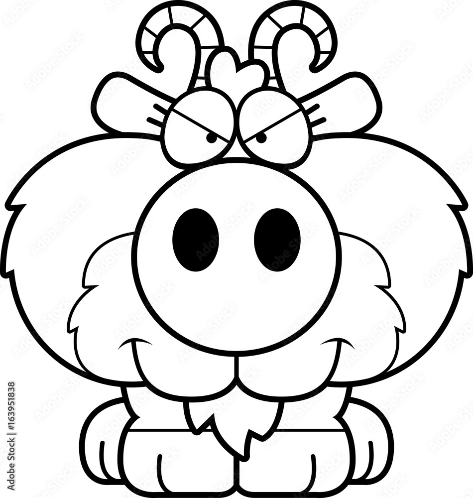 Fototapeta premium Cartoon Sly Goat