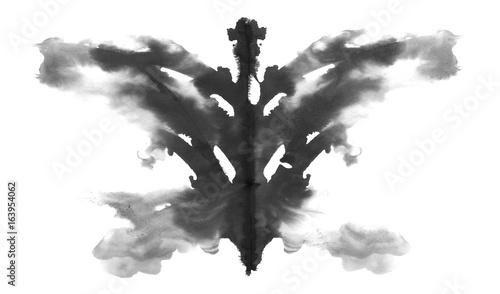 Photos photo Rorschach inkblot test isolated on white background