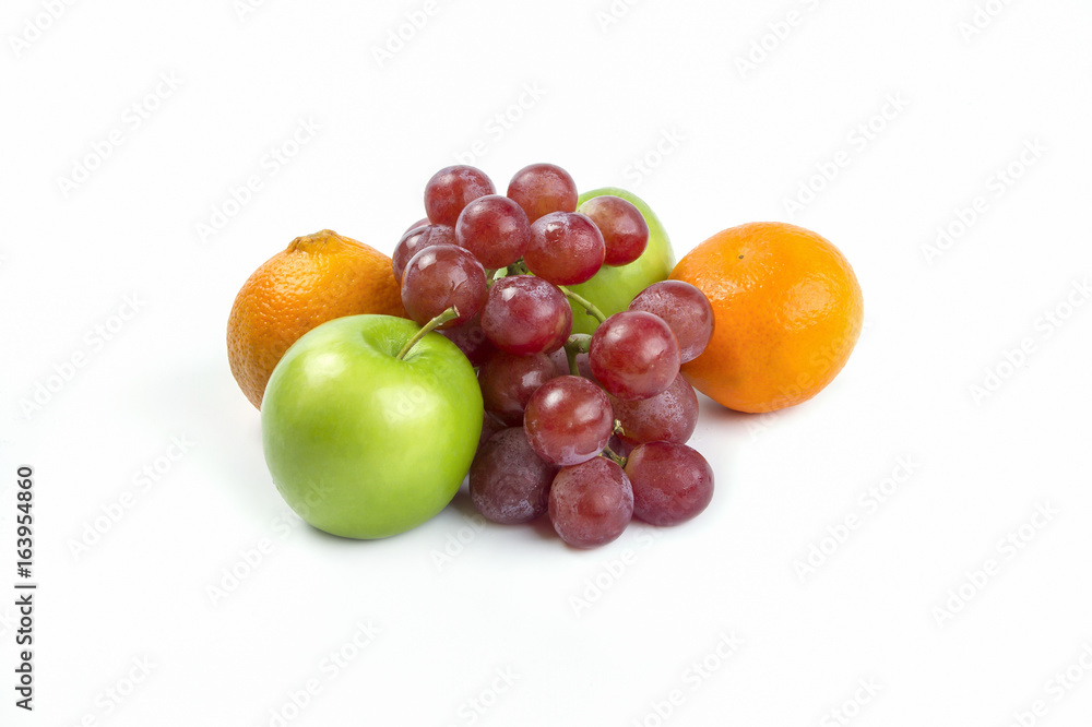 mixed of fruis isolated on white background mixed of fruis isolated on white background