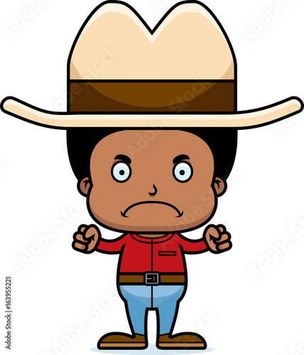 Cartoon Angry Cowboy Boy © corythoman