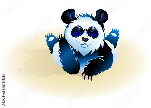 Lying cute Panda.