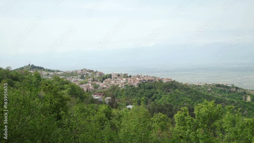 City Sighnaghi, Alazani Valley and Caucasus range City Sighnaghi, Alazani Valley and Caucasus range