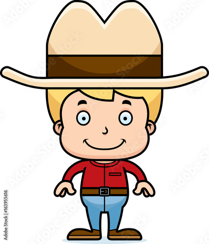 Cartoon Smiling Cowboy Boy © corythoman