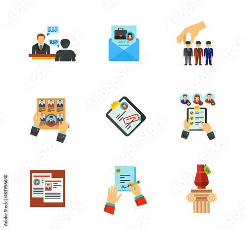 Recruitment icon set