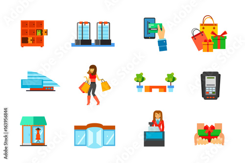 Shopping icon set photo