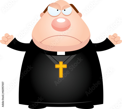 Angry Cartoon Priest