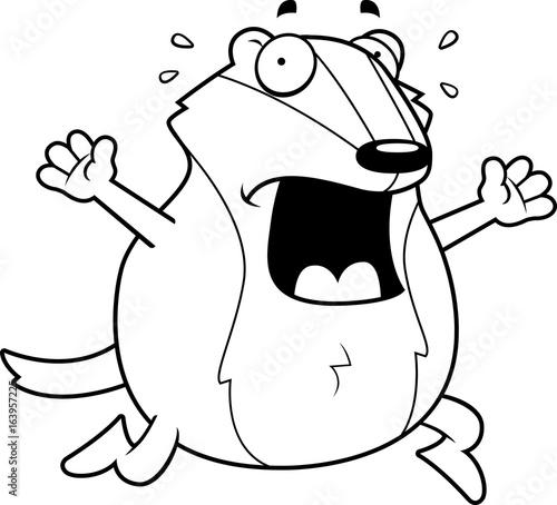 Cartoon Badger Panic