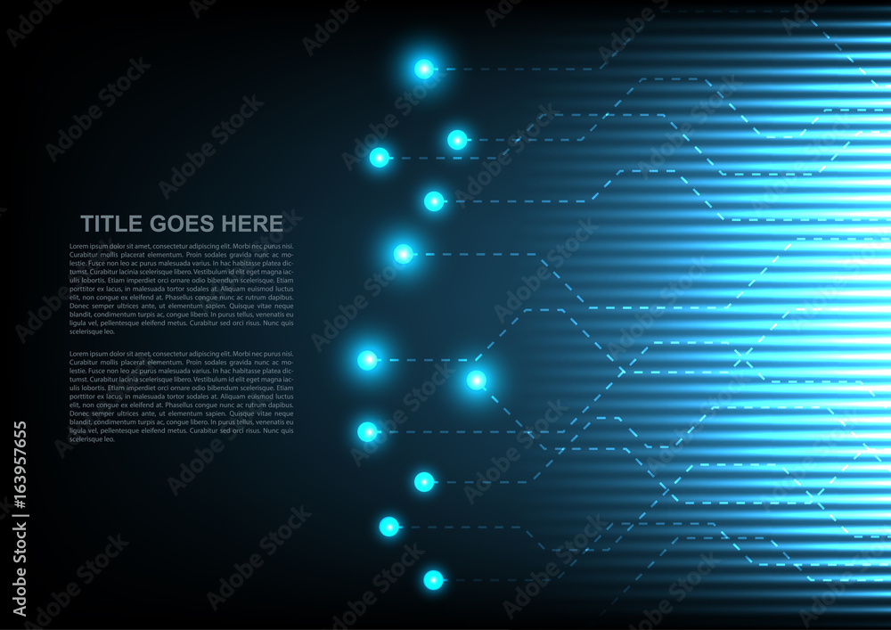 Abstract technology connection concept design