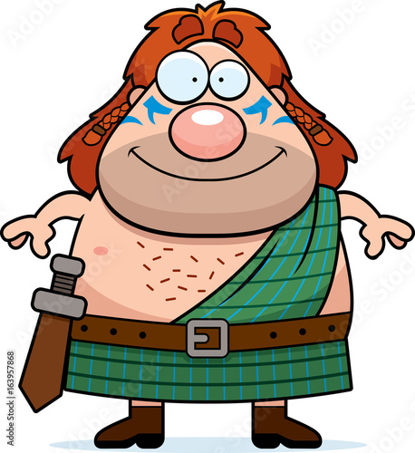 Happy Cartoon Celtic Warrior