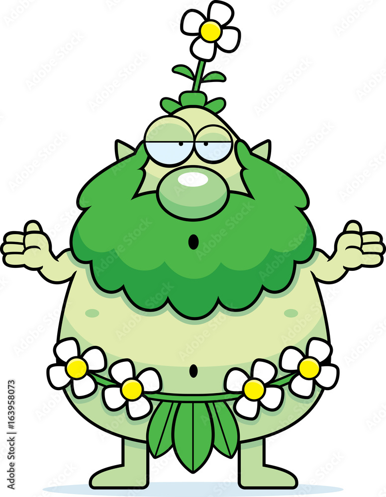 Confused Cartoon Forest Sprite Confused Cartoon Forest Sprite