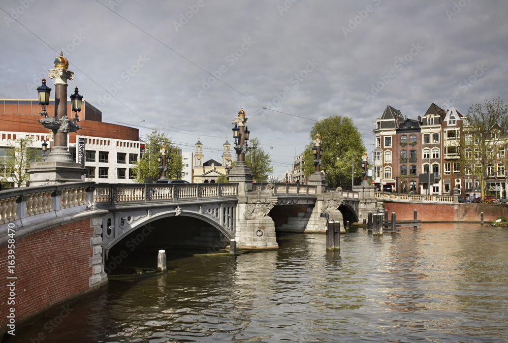 Blauburg bridge in Amsterdam. Netherlands