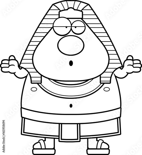 Confused Cartoon Egyptian Pharaoh