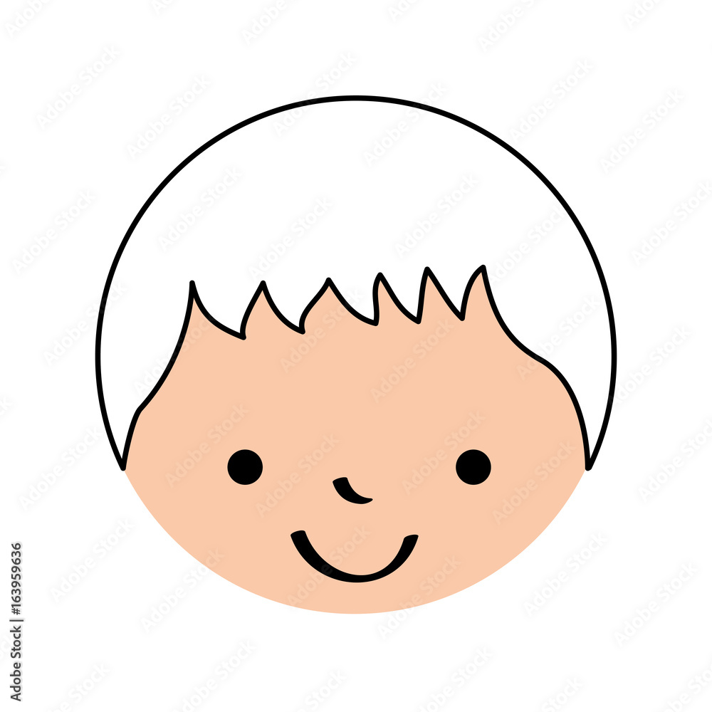 Obraz premium cute boy character icon vector illustration design