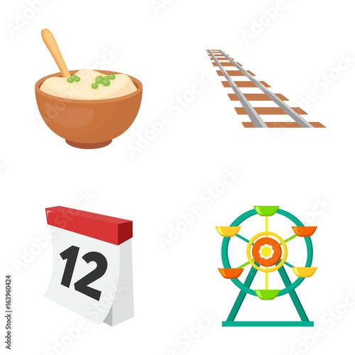 cooking, transport and other web icon in cartoon style.park, office icons in set collection.