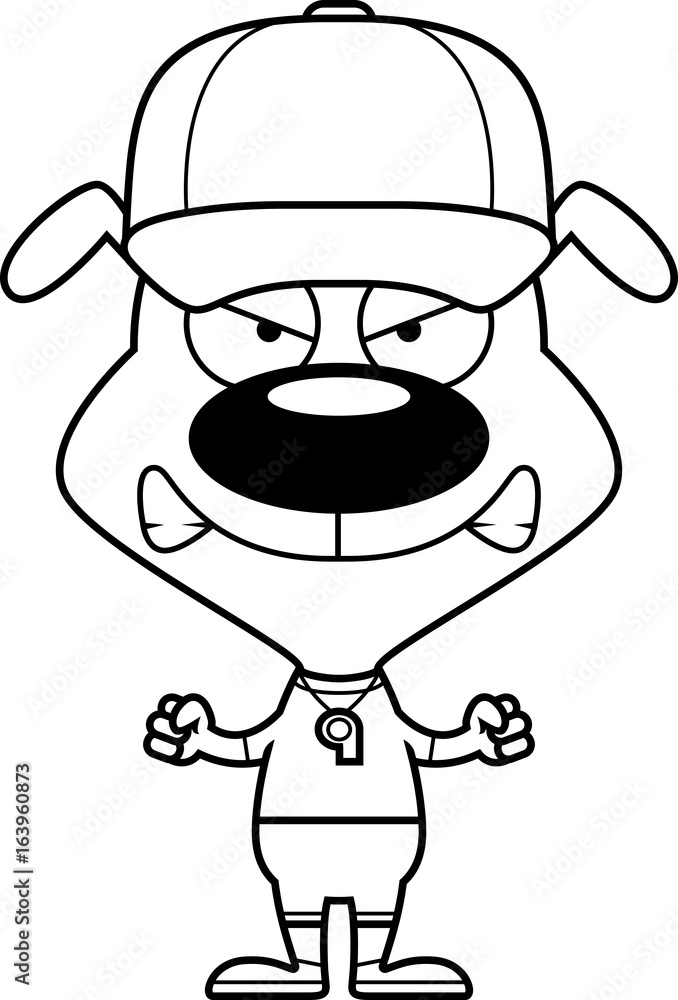 Cartoon Angry Coach Puppy Cartoon Angry Coach Puppy