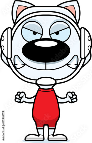 Cartoon Angry Wrestler Kitten