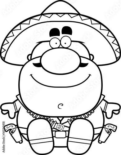 Cartoon Bandito Sitting