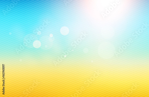 Vector: Abstract Blurred Summer Background, Bokeh, Defocused Background.