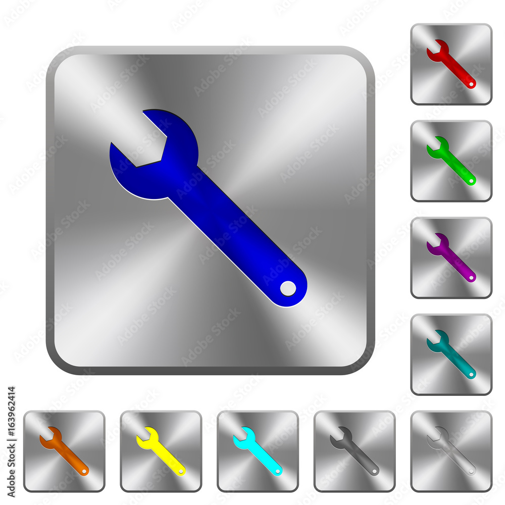 Single wrench rounded square steel buttons Single wrench rounded square steel buttons