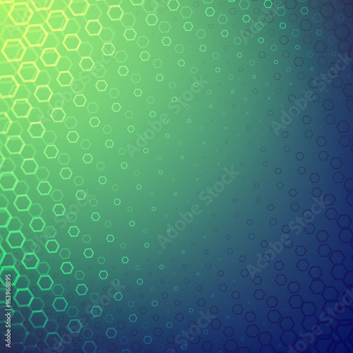 Abstract background with lots of geometric shapes. The illusion of depth to the space. © akrain