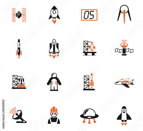 spacecrafts icon set