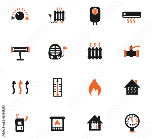 heating icon set