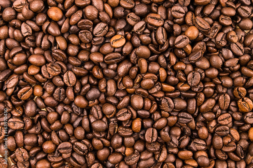 Obraz premium Tekstura tło ziaren kawy