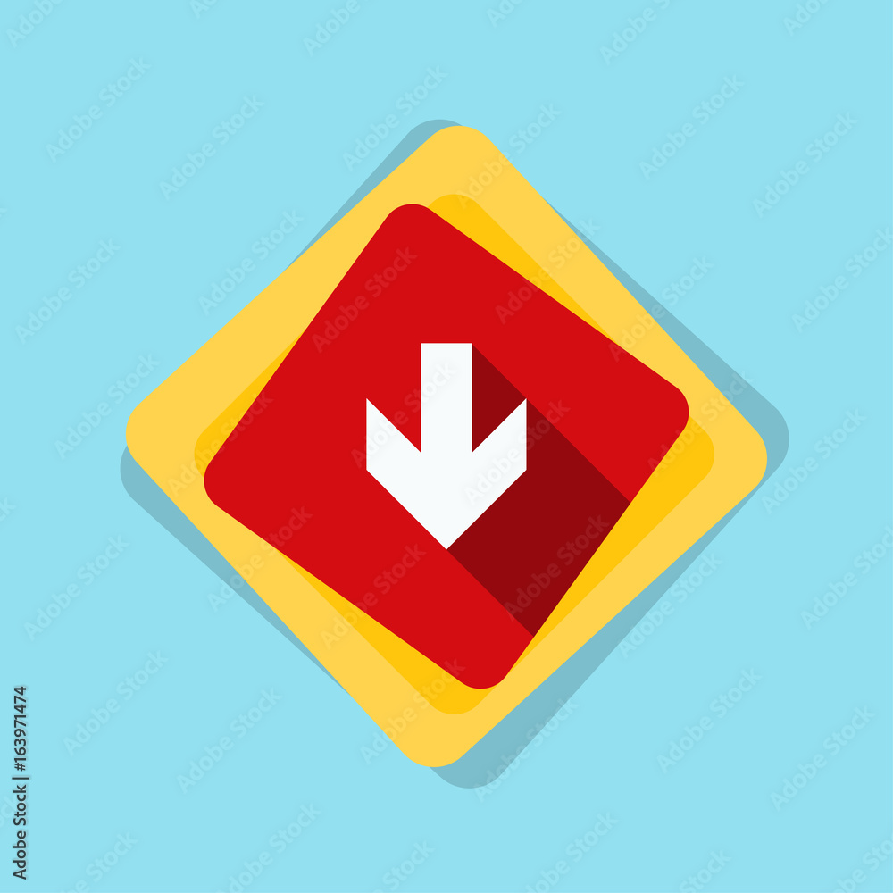 Down Arrow sign illustration Down Arrow sign illustration