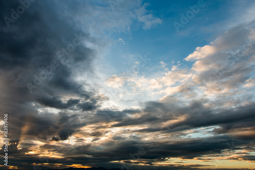 Beautiful sunset sky. Sky Background.