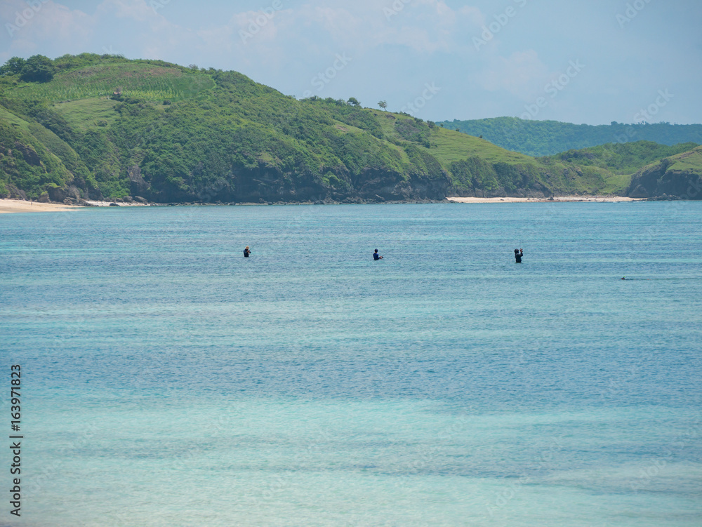Obraz premium Turtle beach (Tanjung Aan) Kuta. Lombok. Indonesia