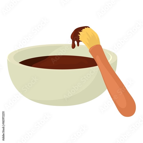 Barbecue brush icon, cartoon style