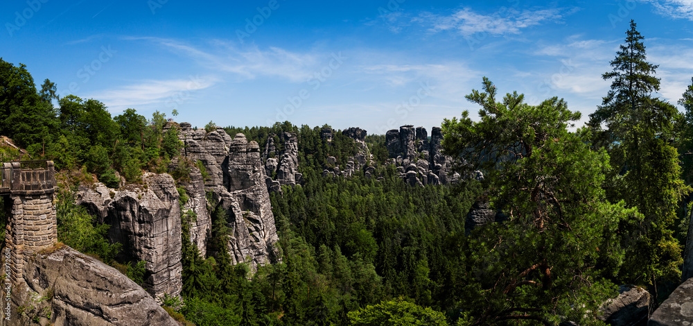 Rocks in Saxon Switzerland National Park. Germany