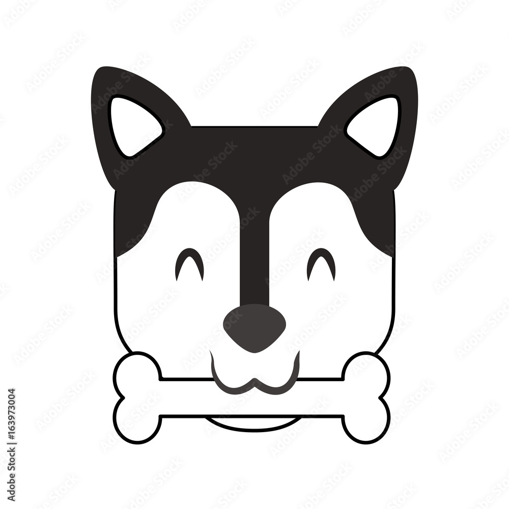 cute dog mascot with bone vector illustration design cute dog mascot with bone vector illustration design