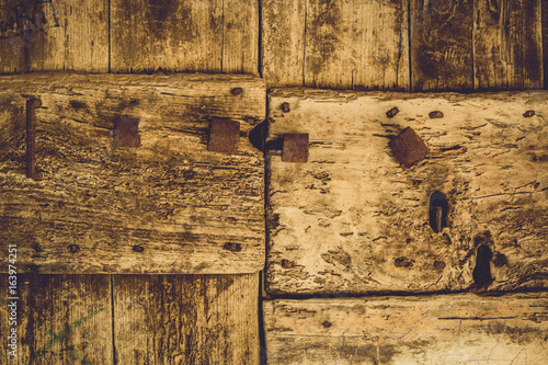 Old wooden door