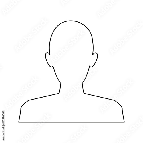 silhouette man avatar people icon