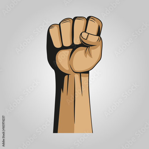 Fist art. Vector.