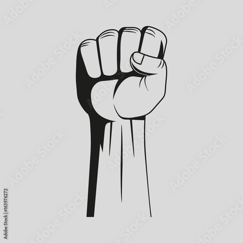 Fist art. Vector.