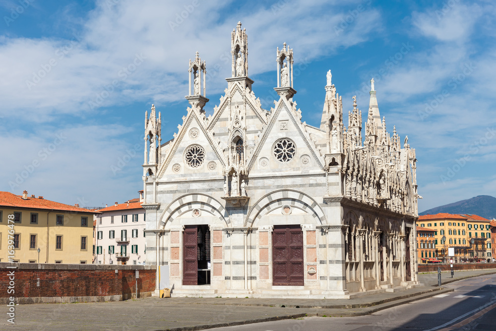 Church Santa Maria della Spina on the Arno embankment in Pisa