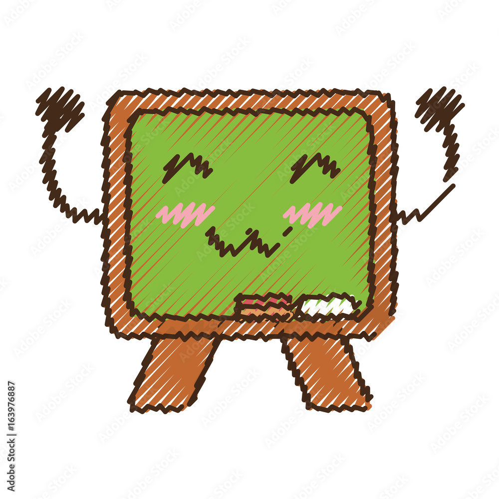 Obraz premium Cute blackboard cartoon