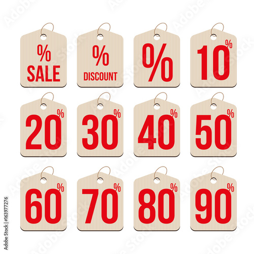 Sale tag set vector