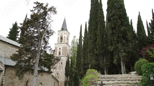 Bell tower in Monastery of St Nino Bodbe Georgia photo