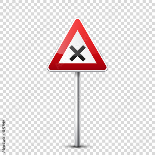 Road red signs collection isolated on transparent background. Road traffic control.Lane usage.Stop and yield. Regulatory signs. Curves and turns.