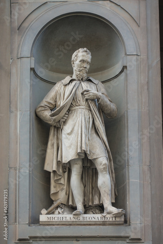 Sculptures in public area by Piazza della Signoria, in Firenze, Italy