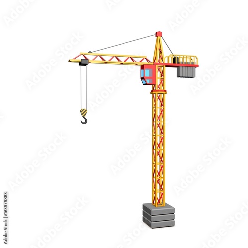 Tower crane. Isolated on wh...