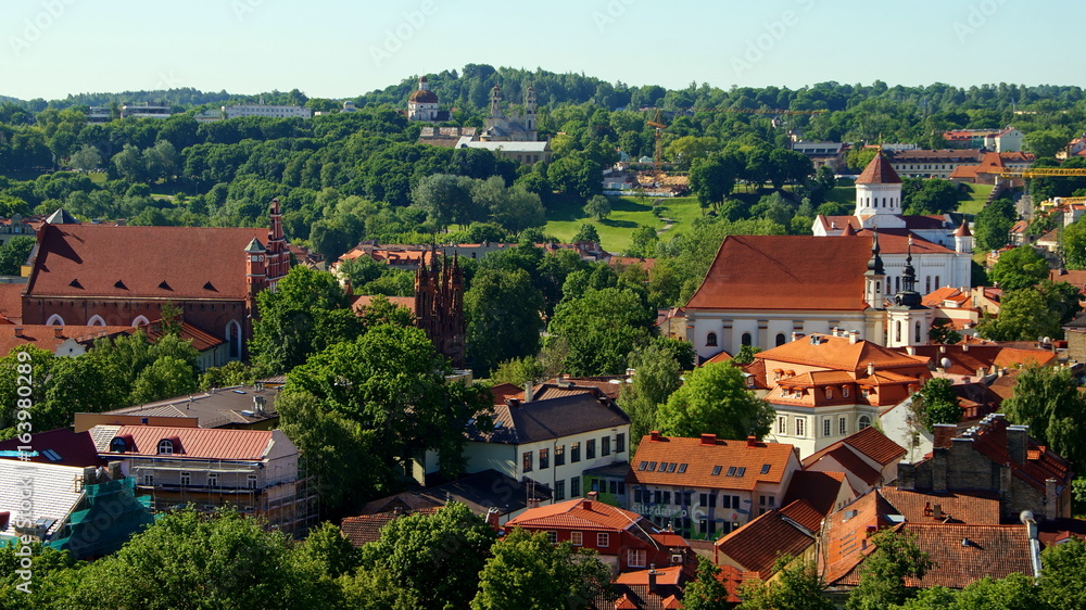 Blick vom Burgberg in Vilnius über die Stadt