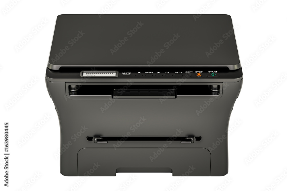 modern black multifunction printer MFP, 3D rendering