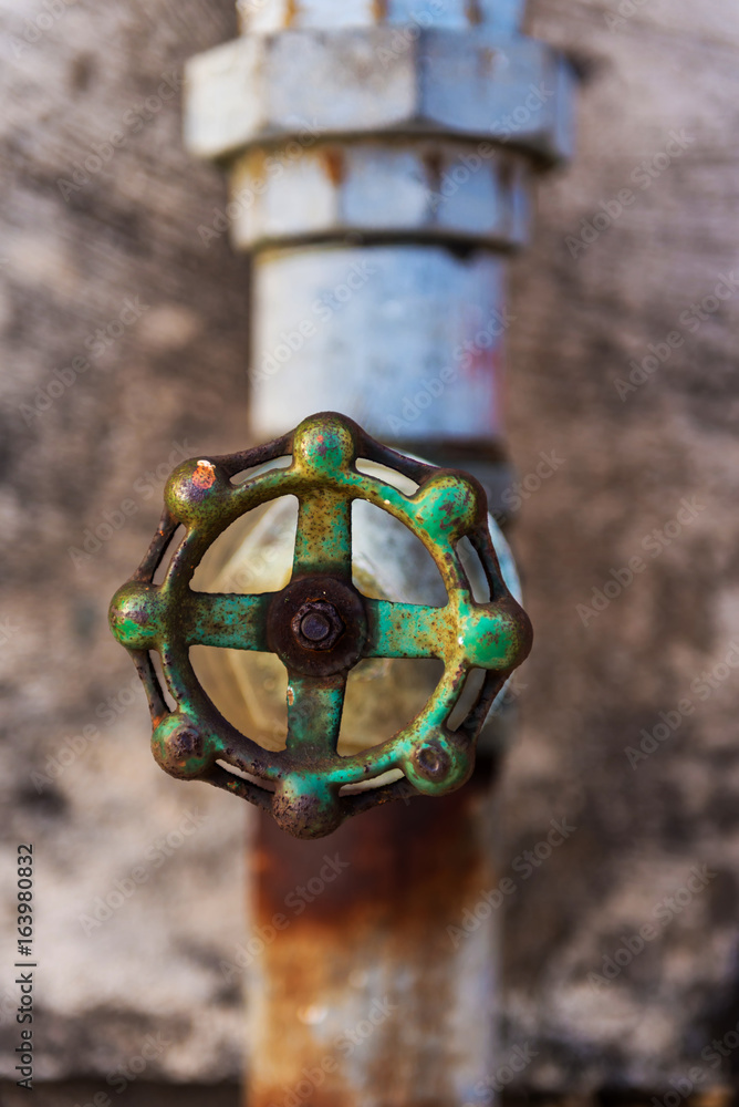 Old rusty water valve.