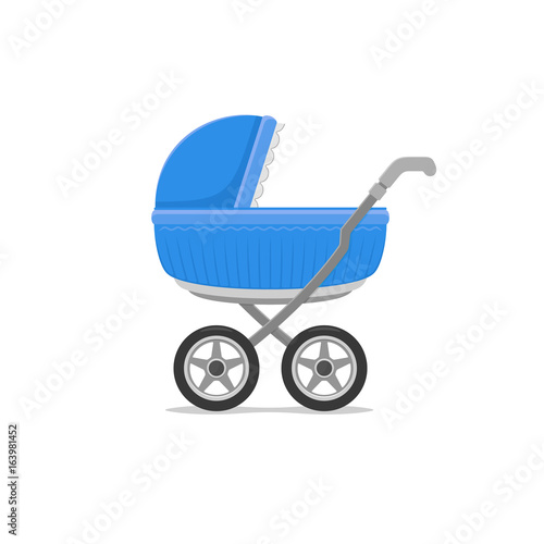 Baby Carriage Flat Vector