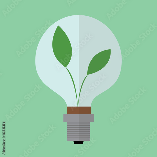 Environmental protection concept theme elements; Saving energy, turning off lights