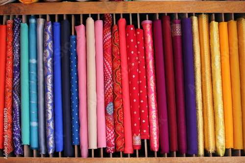 Photos haberdashery shop choice of fabric material at fabric market stock, photo, photo
